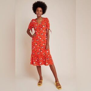 Anthropologie Maeve Eudora Midi Dress Sz 8